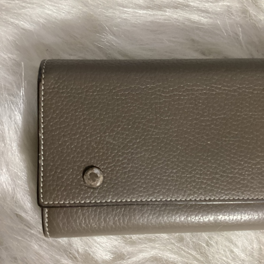 Celine Long Taupe Snap Wallet with COA - Picture 5 of 16